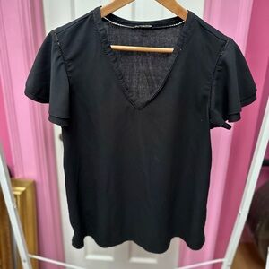 Ann Taylor Short Sleeve V Neck Top